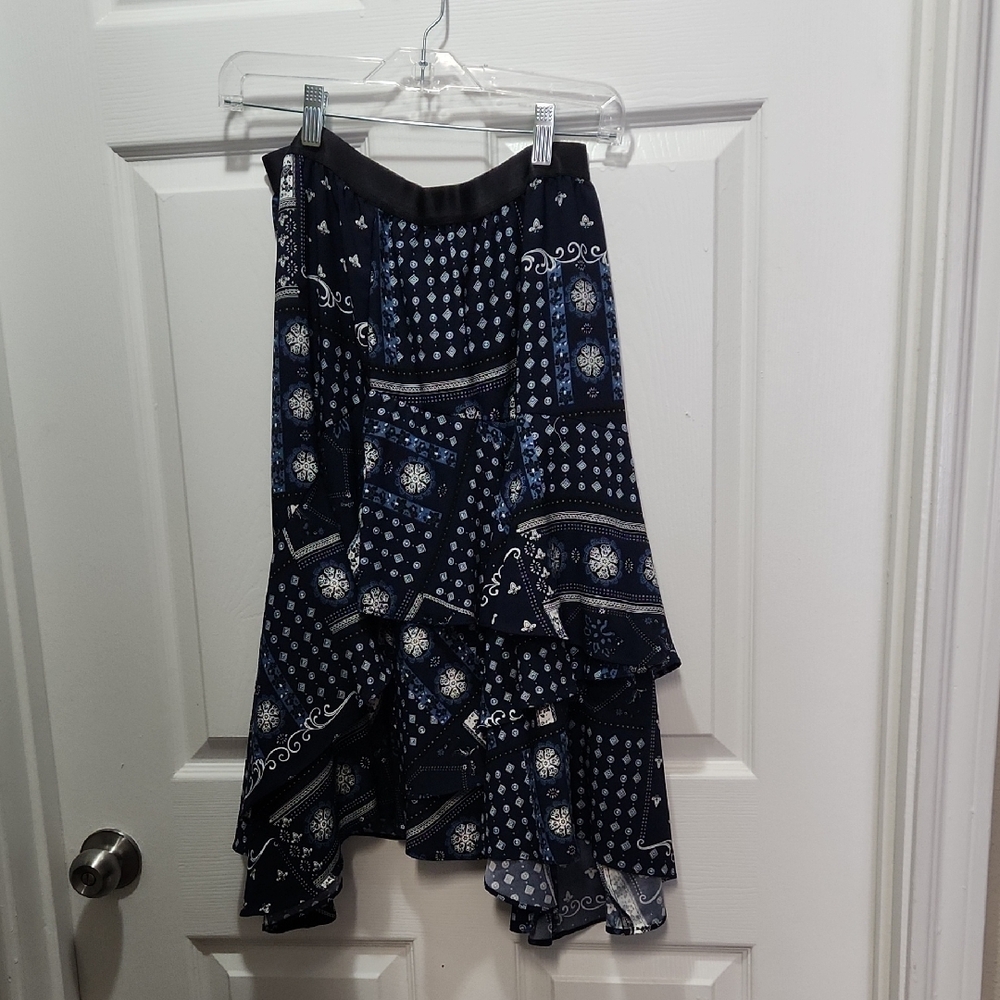 3/$10 Navy Blue Patterned Women's Skirt
